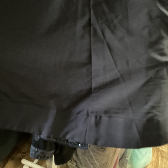 🐘 Embroidered Georgette Lehenga in Navy Blue - Picture 7 of 16